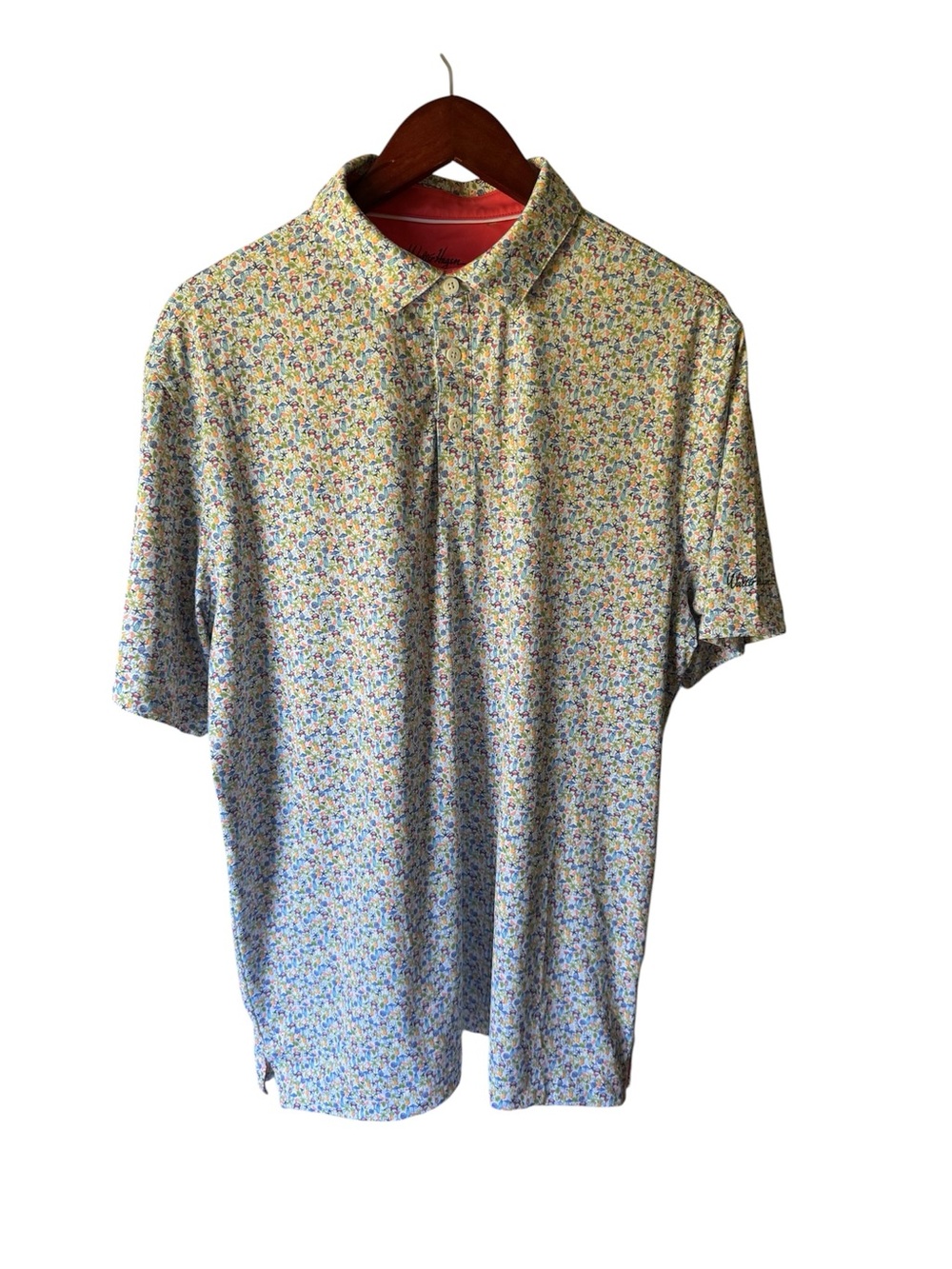 Walter Hagen Yellow Multi Floral Short Sleeve